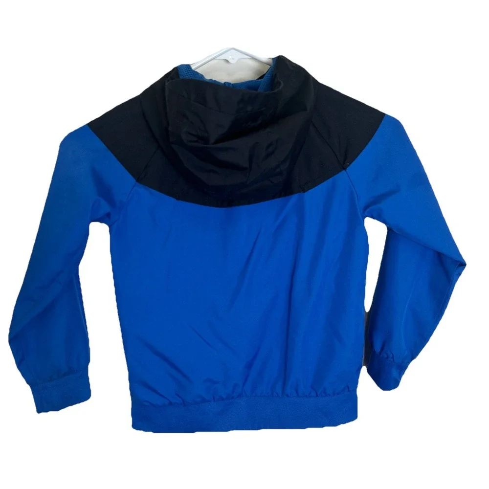 Nike Windbreaker Zip‎ Up Jacket Blue Black Zip Pockets Toddler Boys XS (4)
